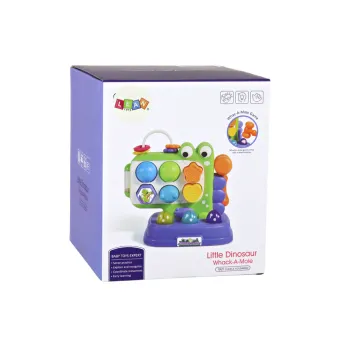 Sorter kształtów w formie dinozaura, idealny do nauki kolorów i liter