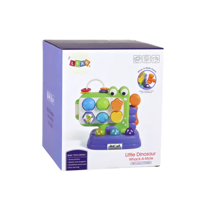 Sorter kształtów w formie dinozaura, idealny do nauki kolorów i liter