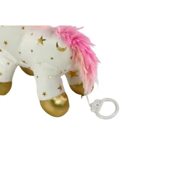 Jednorożec usypiacz z różową grzywą i złotymi detalami