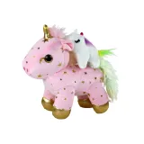 Różowy pluszak jednorożec w gwiazdkowy wzór z melodią