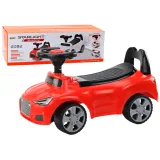 Czerwony samochód jeździk QX-3396 z oparciem widok z boku