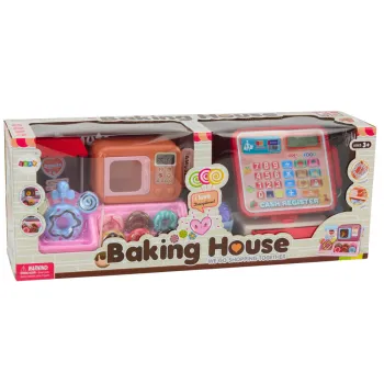 Bezpieczny zestaw zabawkowy do kreatywnej zabawy w sklep i cukiernię