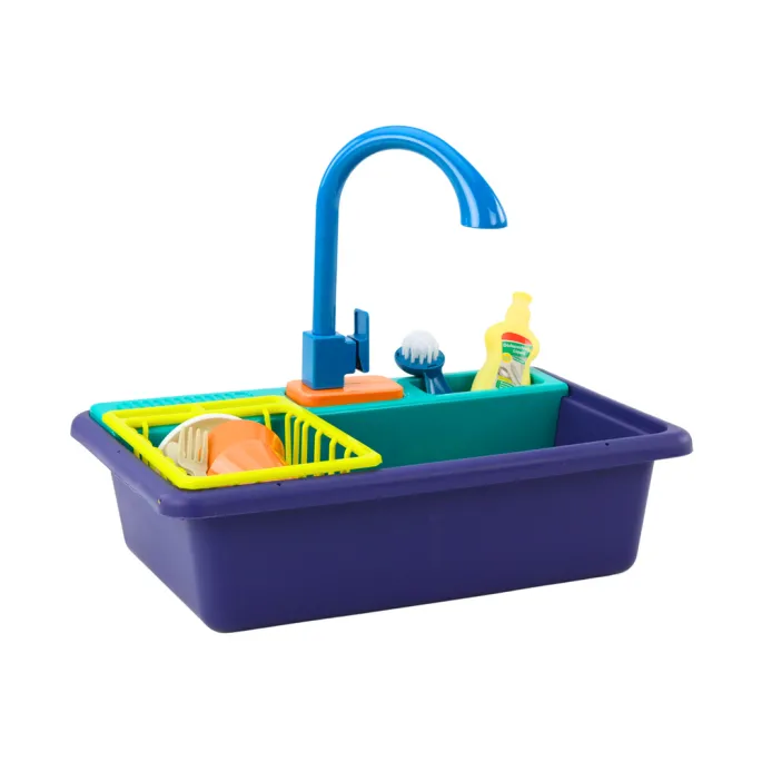 Interaktywna zabawka kuchnia z akcesoriami i plastikowymi owocami