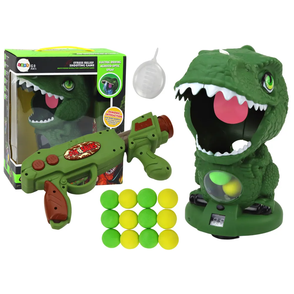 Interaktywna gra zręcznościowa ze strzelaniem do ruchomego dinozaura