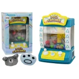 Turkusowa maszyna do łapania pluszaków do zabawy w domu