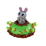 Pole marchewkowe z figurką królika i zestawem marchewek – gra zręcznościowa