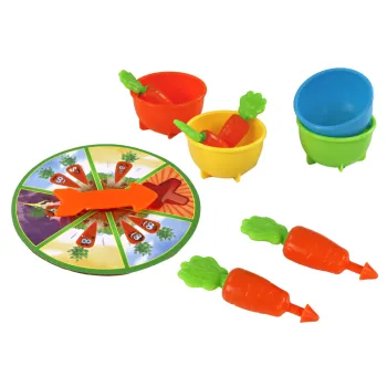 Elementy gry rodzinnej Skaczący Królik Wyrwij Marchewki z tarczą i koszami