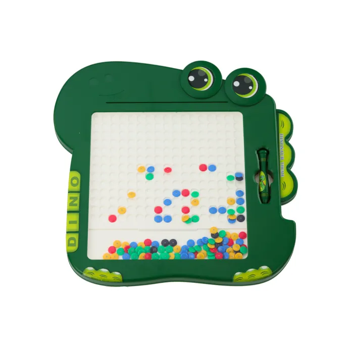 Tablica Magnetyczna Edukacyjna Dinozaur Pad Układanka Zielona Koraliki