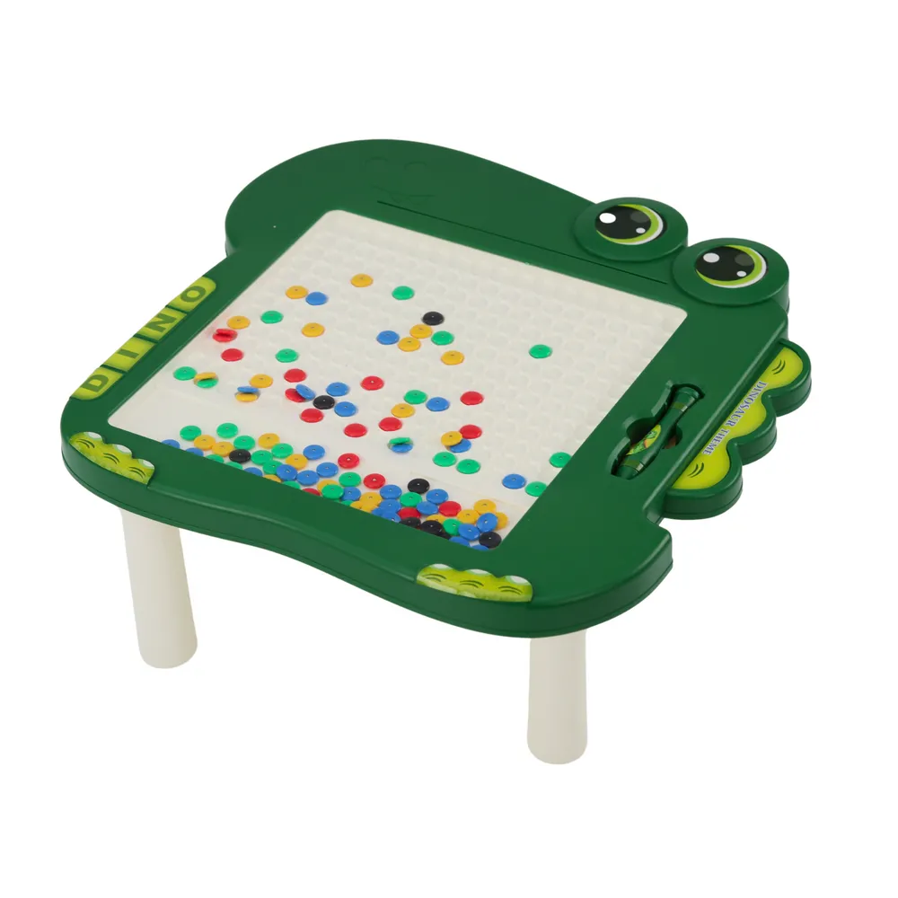 Stolik Tablica Magnetyczna Edukacyjna Dinozaur Pad Układanka Zielona