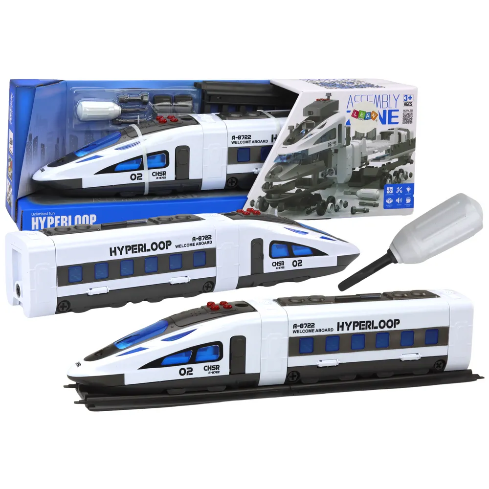 Pociąg kolejka do skręcania ze śrubokrętem na torach