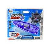 Prezent dla fana służb – niebieska RC łódź policyjna do zabawy na wodzie