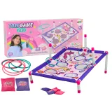 Kolorowa gra zręcznościowa 2w1 z planszą jednorożców i woreczkami do rzucania