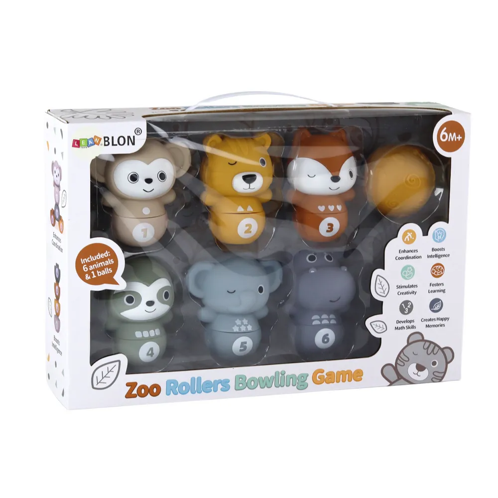 Edukacyjny zestaw kręgli z piłeczką, wsparcie koordynacji u malucha