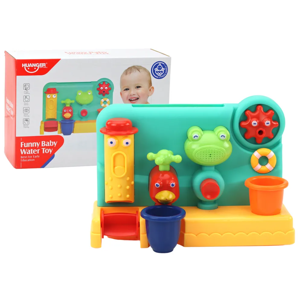Interaktywna zabawka do kąpieli z fontanną, młynkiem i żabką dla dzieci