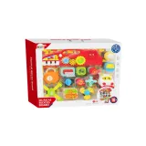 Panel edukacyjny z pianinkiem, kolorowymi przyciskami i rączką dla najmłodszych