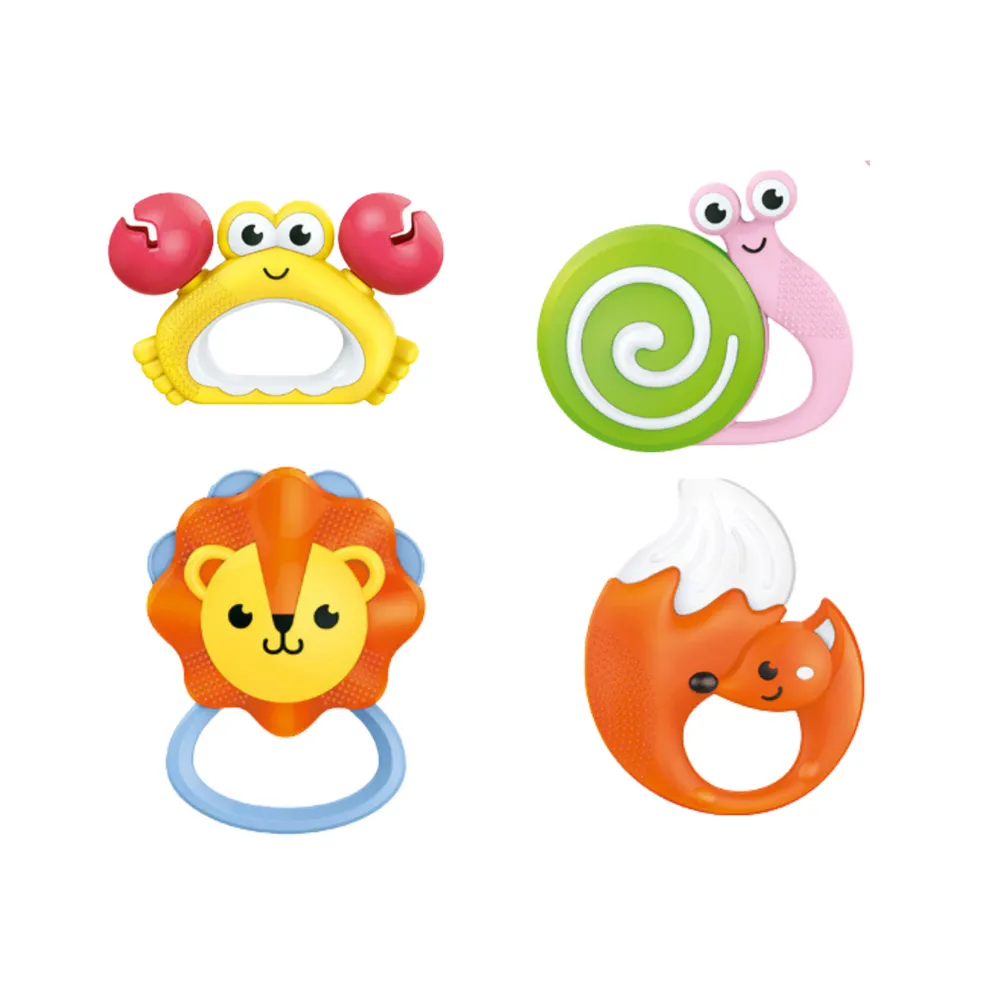 Zabawki sensoryczne dla niemowlaka – zestaw 8 zwierzątek do zabawy i ząbkowania