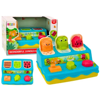 Kolorowa gra dla dzieci z wyskakującymi zwierzątkami i efektami świetlnymi