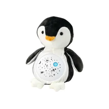 Pluszowy Miś Usypiający Światła Dźwięki Tryb Nocny i Dzienny Pingwin
