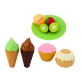 Realistyczne jedzenie do zabawy: stek, jajko i pizza krojone radełkiem