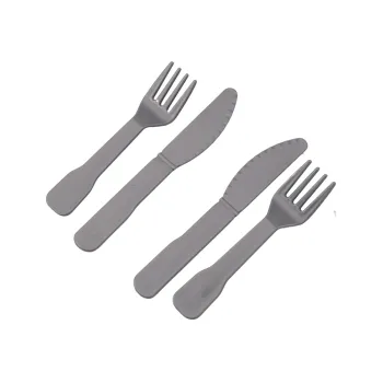 Komplet fast food z kolorowymi deserami i owocami dla dzieci