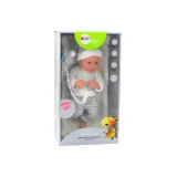 Zestaw prezentowy: lalka bobas, smoczek, czapeczka i kołderka