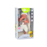 Zestaw do zabawy: biało-szara lalka bobas z akcesoriami dla dzieci