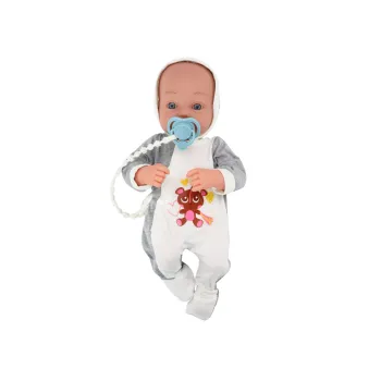 Lalka Bobas Ze Smoczkiem Kocyk Body Akcesoria Zestaw 35 cm