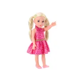 Lalka dla dziewczynek z różowymi bucikami i elegancką sukienką