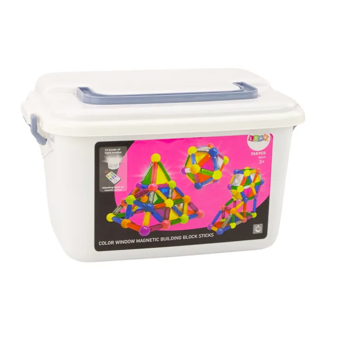 Praktyczne magnetyczne klocki edukacyjne z efektem świetlnym dla malucha