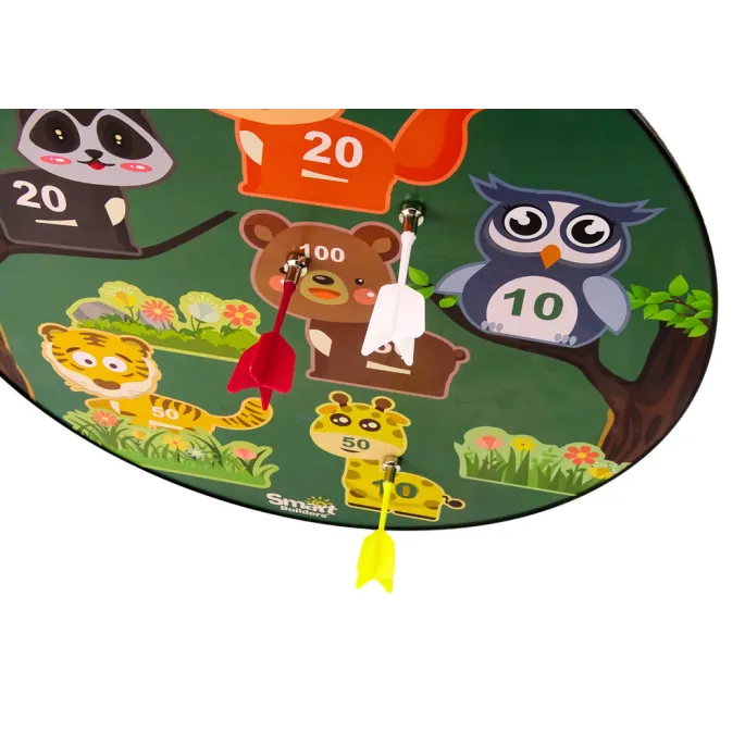 Bezpieczna gra zręcznościowa w rzutki magnetyczne z kolorowymi zwierzątkami