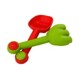 Kolorowy komplet do piasku z młynkiem i sitkiem, idealny w ogrodzie