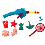 Zbliżenie na klocki konstrukcyjne w zestawie ze stolikiem 4w1