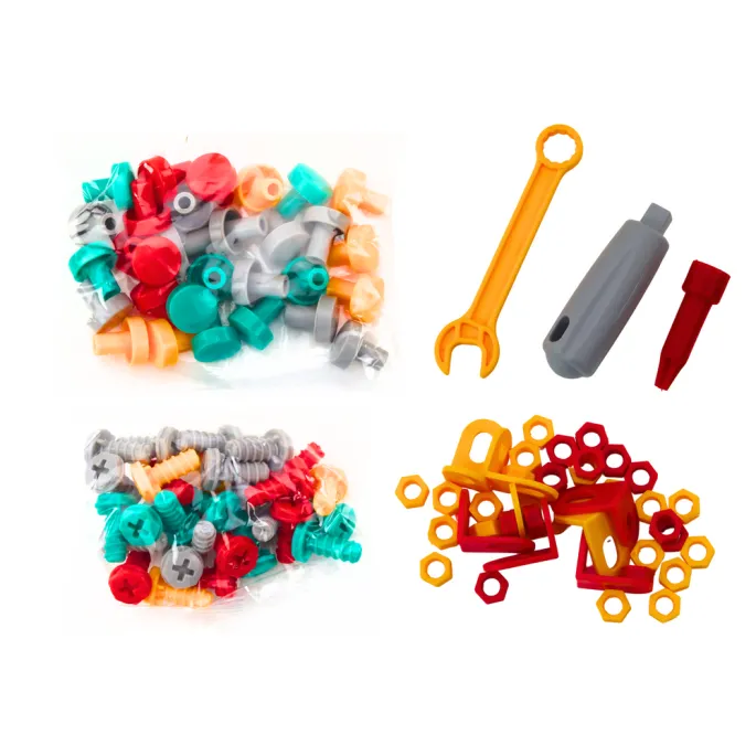 Zestaw akcesoriów: wędka, pisaki, śrubokręt i klucz do stolika 4w1