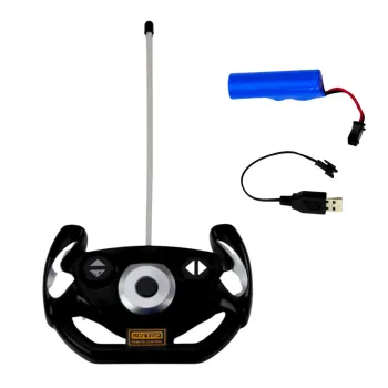 Auto RC sportowe z oświetleniem LED, niebieskie, widok z boku