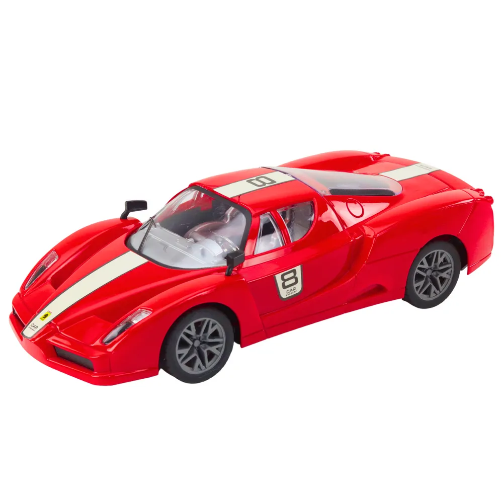 Zbliżenie na detale zdalnie sterowanego auta sportowego 1:16