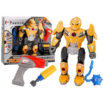 Żółty robot do skręcania z akcesoriami dla dzieci