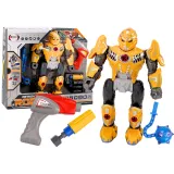 Żółty robot do skręcania z akcesoriami dla dzieci