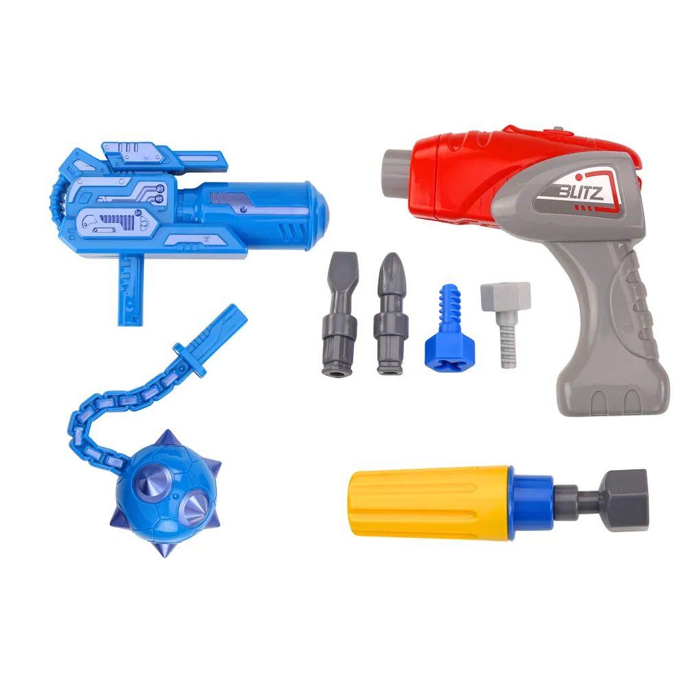 Zestaw edukacyjny robot, wiertarka i śrubokręt