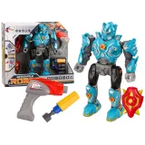 Turkusowy robot do skręcania z wiertarką i śrubokrętem dla dzieci