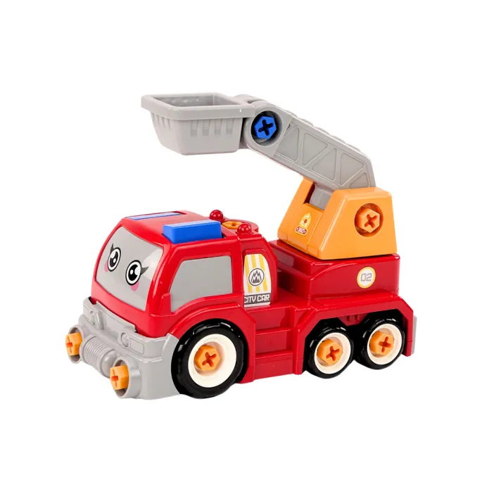 Kreskówkowa ciężarówka do rozkręcania z ruchomym wysięgnikiem na biurku