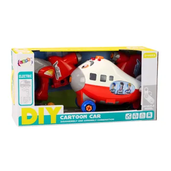 Samolot z obracającym się śmigłem i akcesoriami dla kreatywnych dzieci