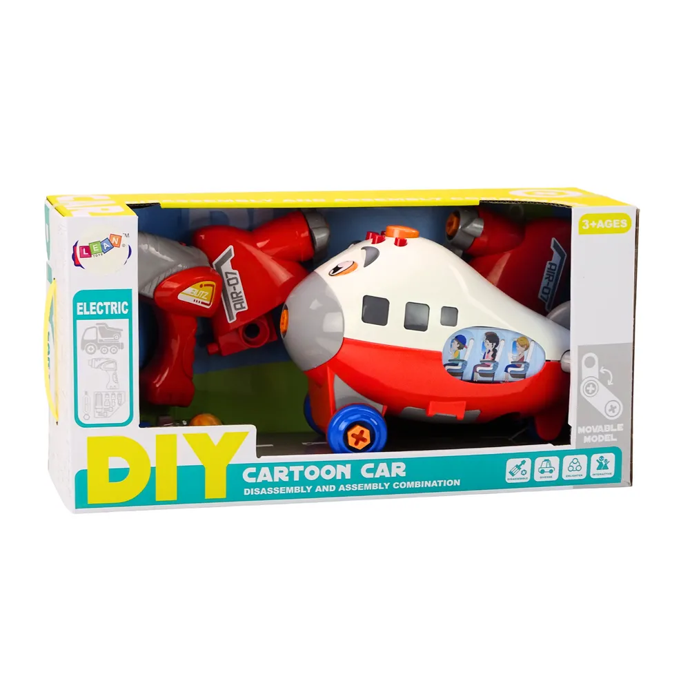 Samolot z obracającym się śmigłem i akcesoriami dla kreatywnych dzieci