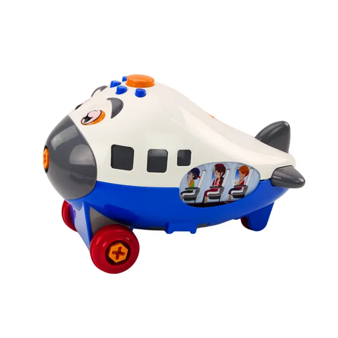 Kreatywny zestaw DIY samolot z realistycznymi skrzydłami i śmigłem