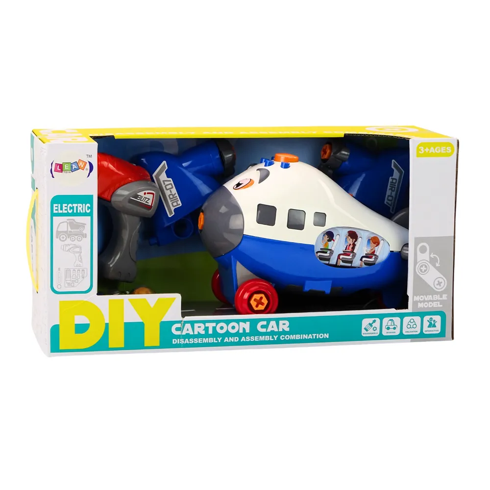 Samolot do składania z ruchomymi elementami i akcesoriami dla dziecka