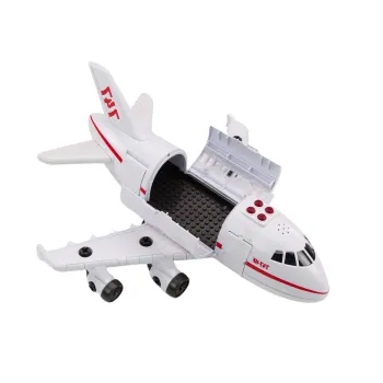 zabawka samolot z otwartymi drzwiami i narzędziami montażowymi