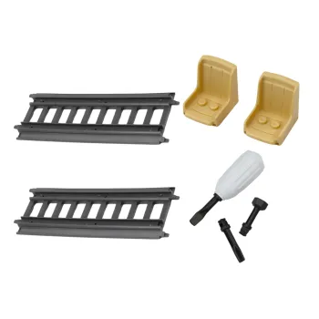 Pociąg białoszary z możliwością rozkręcania i łączenia torów dla najmłodszych