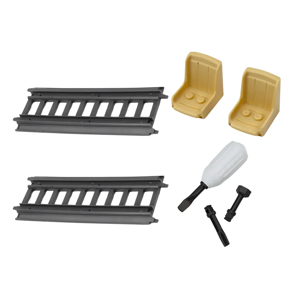 Pociąg białoszary z możliwością rozkręcania i łączenia torów dla najmłodszych