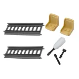 Pociąg białoszary z możliwością rozkręcania i łączenia torów dla najmłodszych