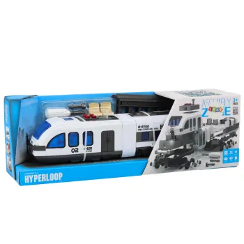 Zestaw edukacyjny pociąg na torach z narzędziami rozwijający kreatywność dziecka