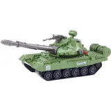 Demontowalny czołg zabawkowy z zestawem wojskowych resoraków